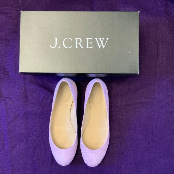 J. Crew Collection JANEY SNAKESKIN Flats - Picture 8 of 9